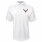 Men’s Chevrolet Corvette Car Polyester Polo - White