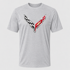 Men’s Chevrolet Corvette Car Polyester T-Shirt - Grey