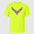 Men’s Chevrolet Corvette Car Polyester T-Shirt - Safety Green