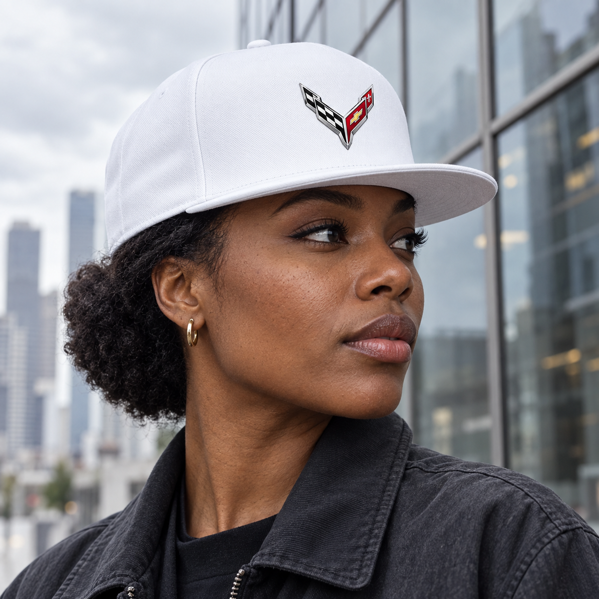 Chevrolet Corvette Snapback | Color: White | Image 3 | 03 City Side Profile