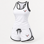 Corvette women's tanktop and shorts set Angle | Color: White |
