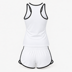 Corvette women's tanktop and shorts set Back | Color: White |