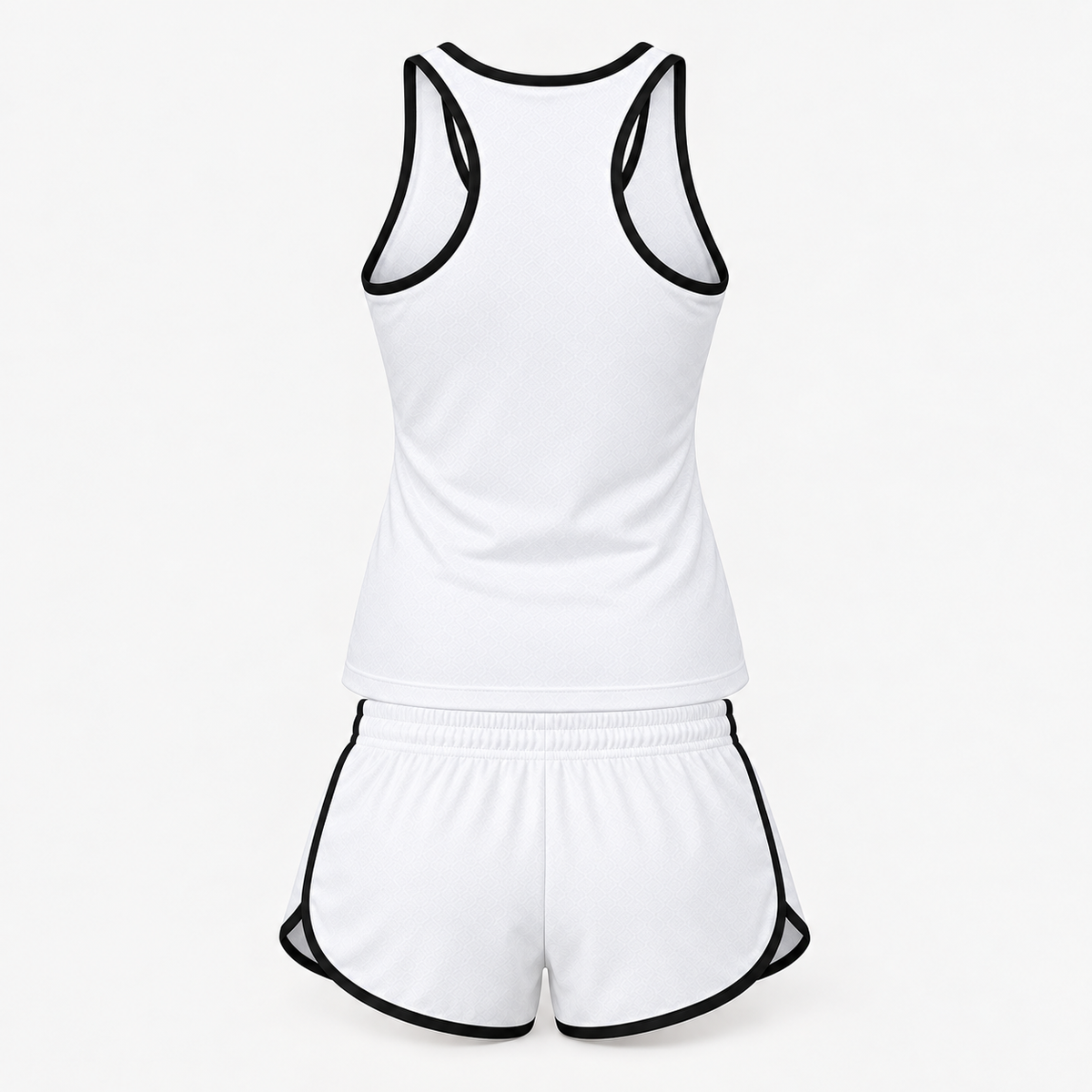 Corvette women's tanktop and shorts set Back | Color: White |
