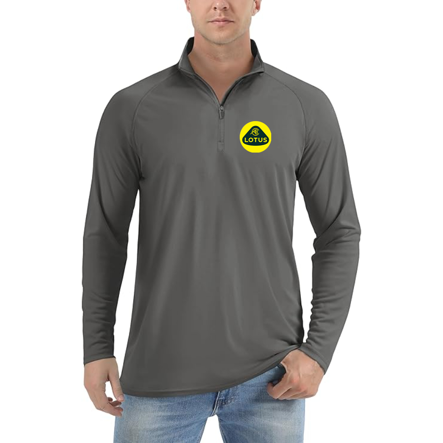 Men’s Lotus Car - Lightweight Quarter-Zip Athletic Shirt – Long Sleeve Polyester Wear