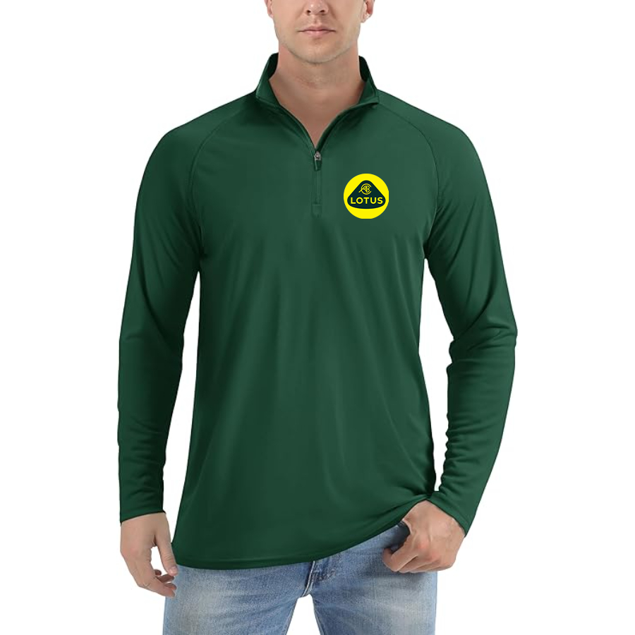 Men’s Lotus Car - Lightweight Quarter-Zip Athletic Shirt – Long Sleeve Polyester Wear