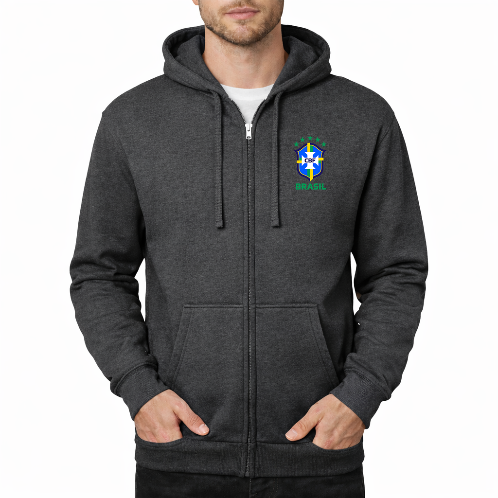 Men's Brasil National Soccer Team Zipper Hoodie