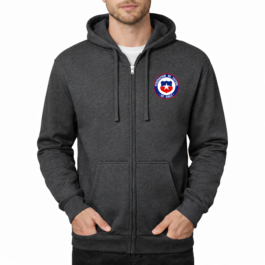 Men's Chile National Soccer Team  Zipper Hoodie