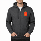 Men's Spain Red Logo National Soccer Team Zipper Hoodie