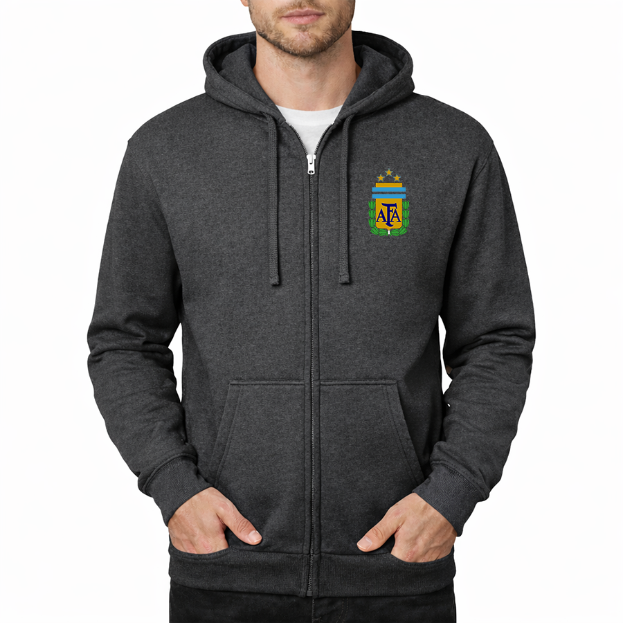 Men's Argentina National Soccer Team Zipper Hoodie