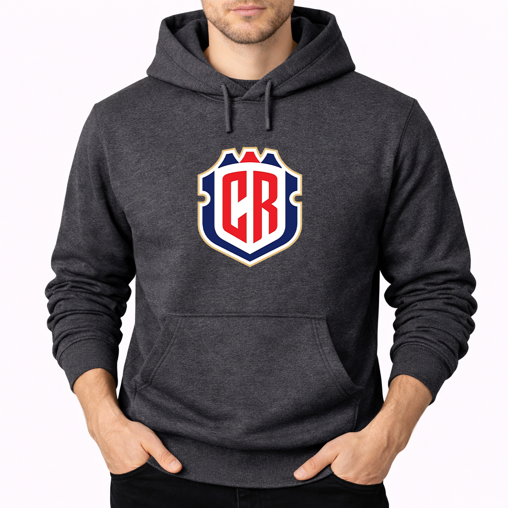 Men's Costa Rica National Soccer Team Pullover Hoodie