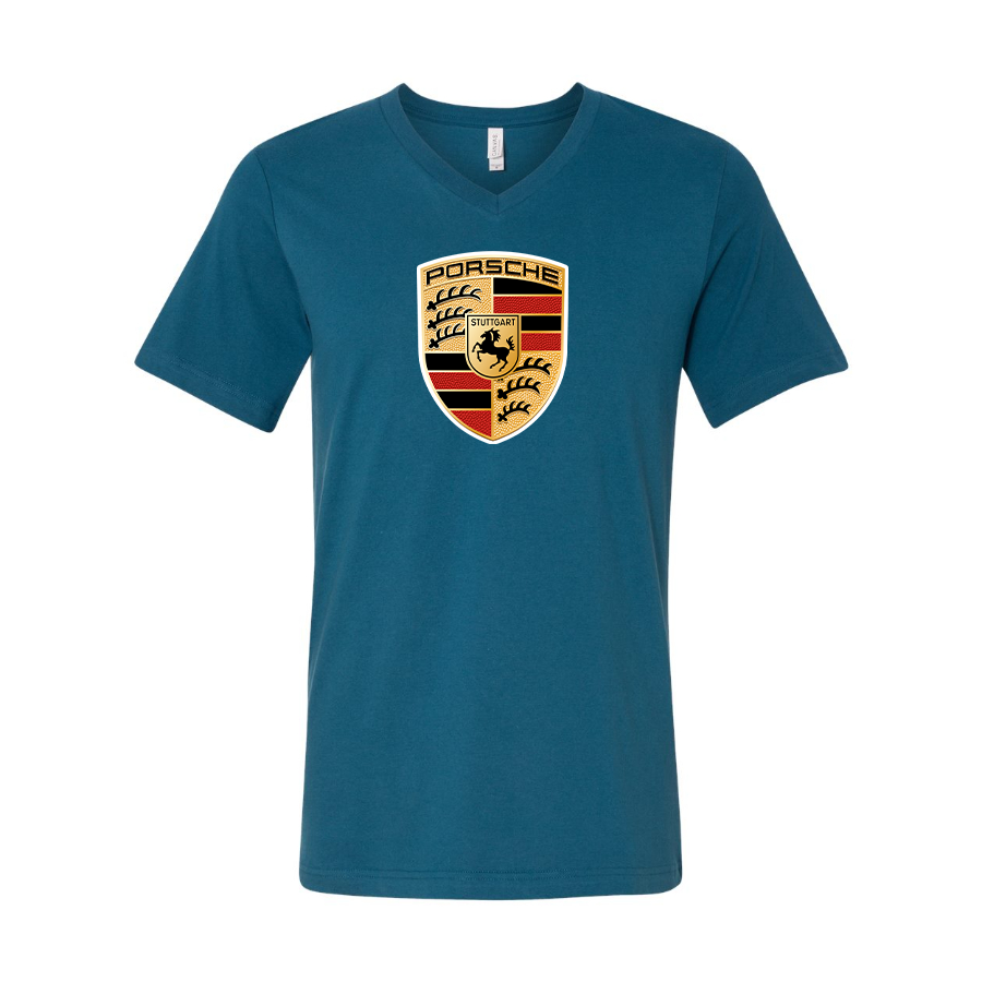 Men’s Porsche Car - BELLA + CANVAS - Jersey V-Neck Tee - 3005