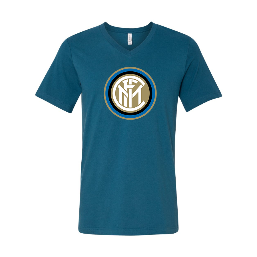 Men’s Inter Milan Soccer - BELLA + CANVAS - Jersey V-Neck Tee - 3005
