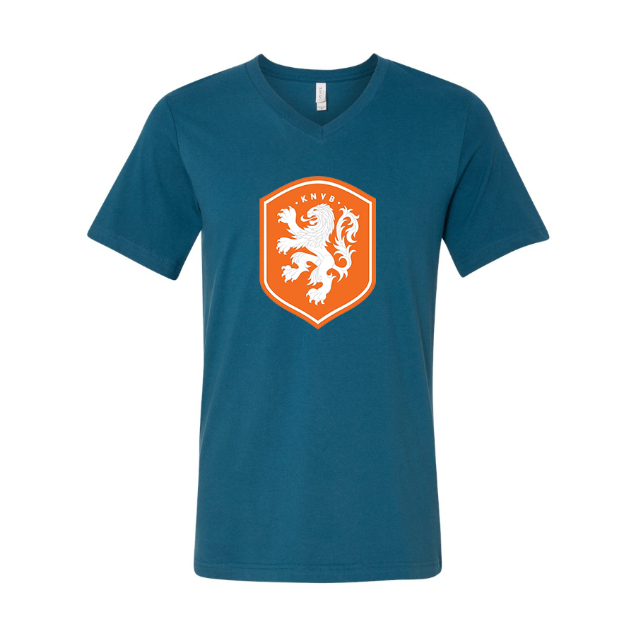 Men’s  Netherlands National Soccer Team  - BELLA + CANVAS - Jersey V-Neck Tee - 3005