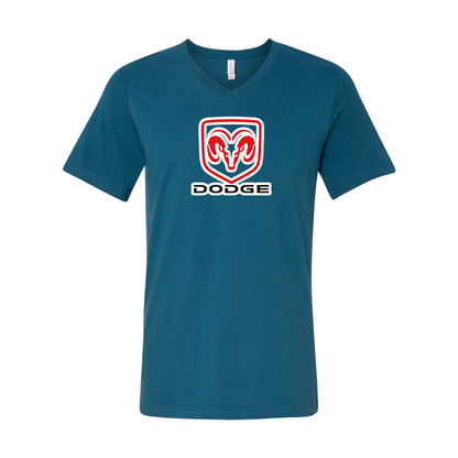 Men’s Dodge Car - BELLA + CANVAS - Jersey V-Neck Tee - 3005