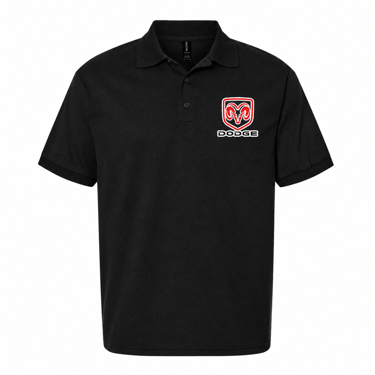 Men's Dodge Dry Blend Polo — Black — clean front main