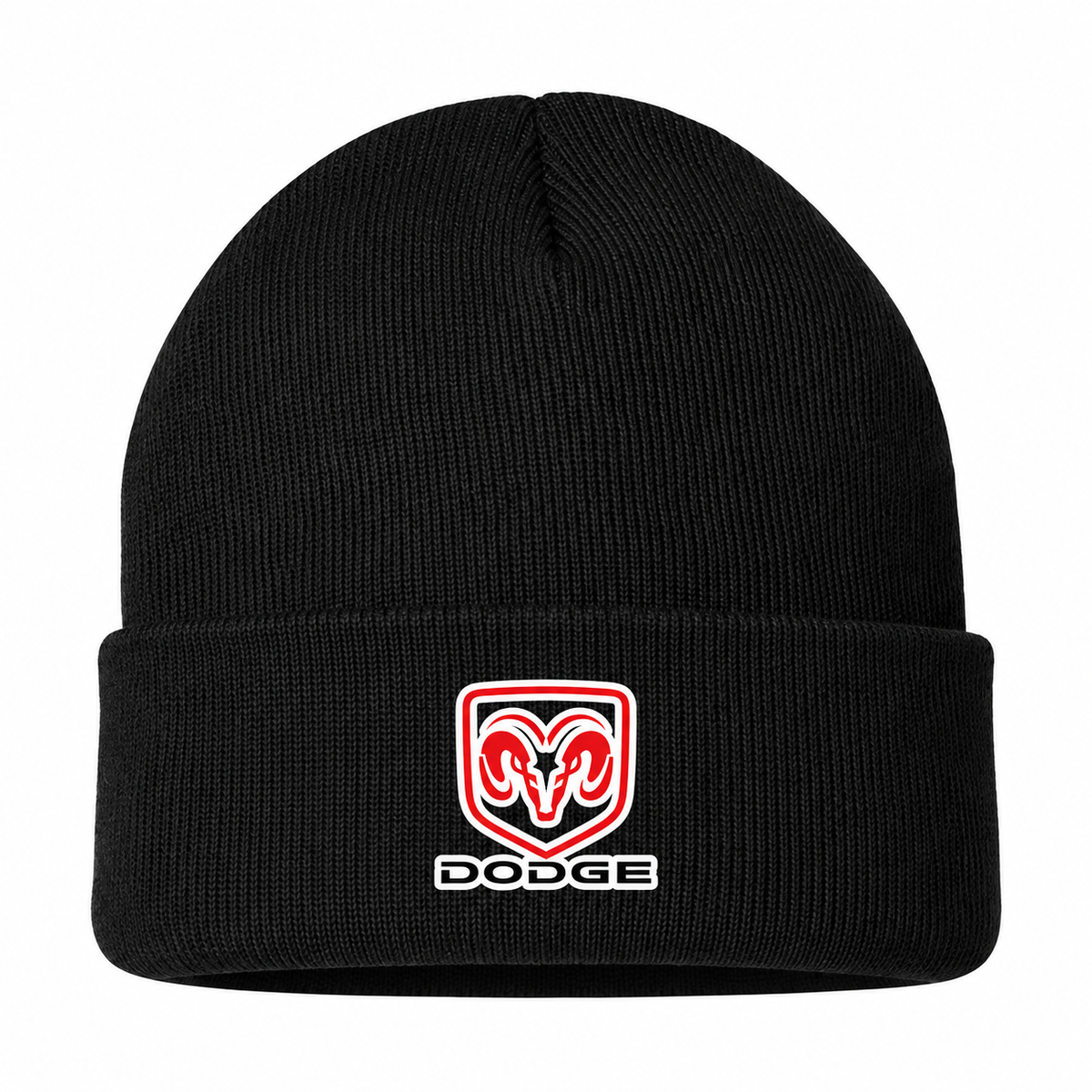 Men's Dodge Beanie Hat — Black — clean front main