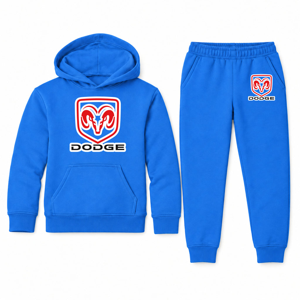 Dodge youth hoodie jogger set, Blue, Youth Large ages 10–12