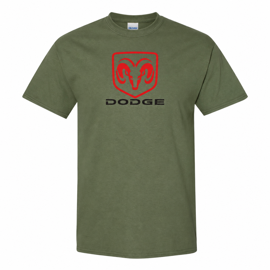 Dodge cotton T-shirt Army Green front