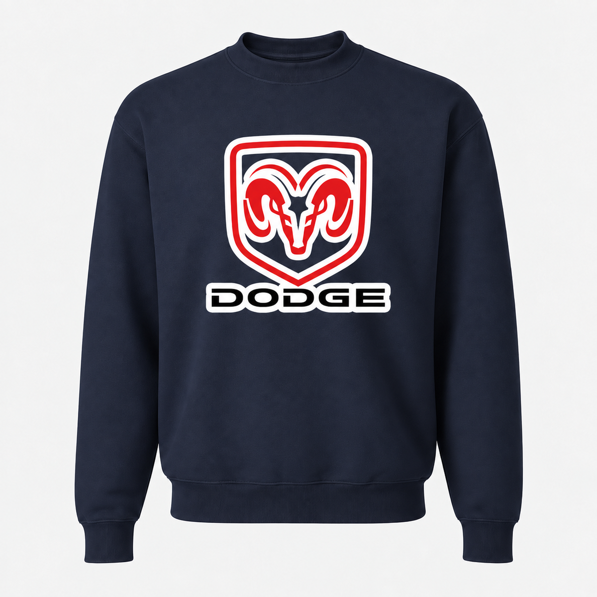 Dodge Navy crewneck sweatshirt front
