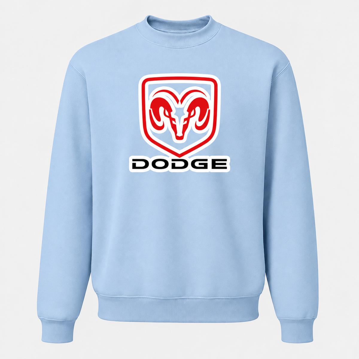 Dodge Sky Blue crewneck sweatshirt front