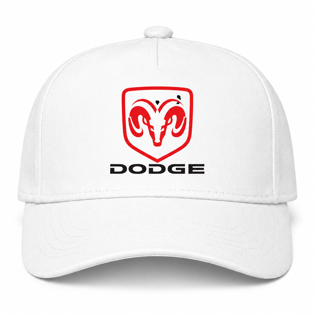 Dodge White Dad Hat front main