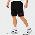 Dodge fleece shorts Black front logo near left hem