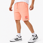 Dodge fleece shorts Peach front logo near left hem