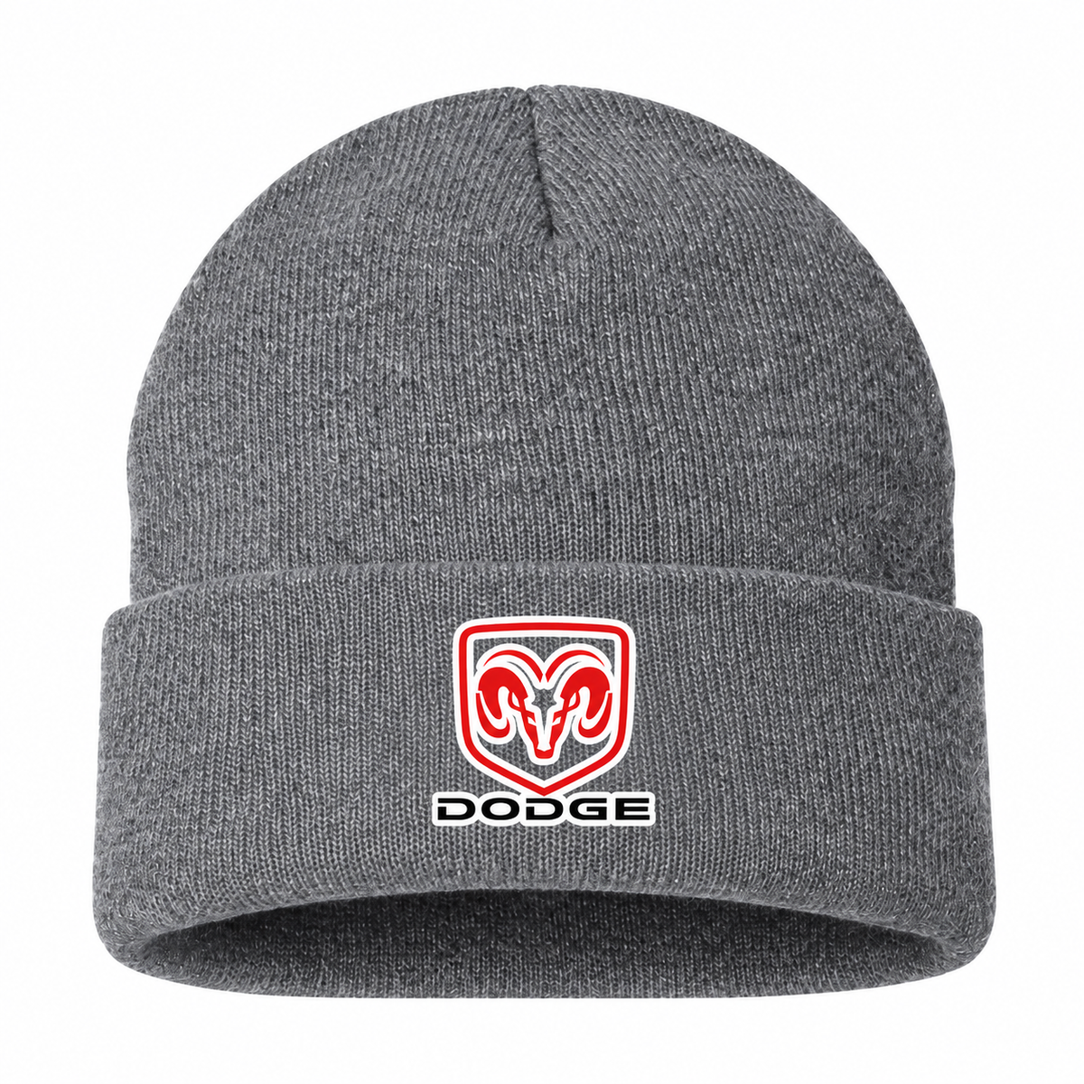 Men's Dodge Beanie Hat — Gray — clean front main