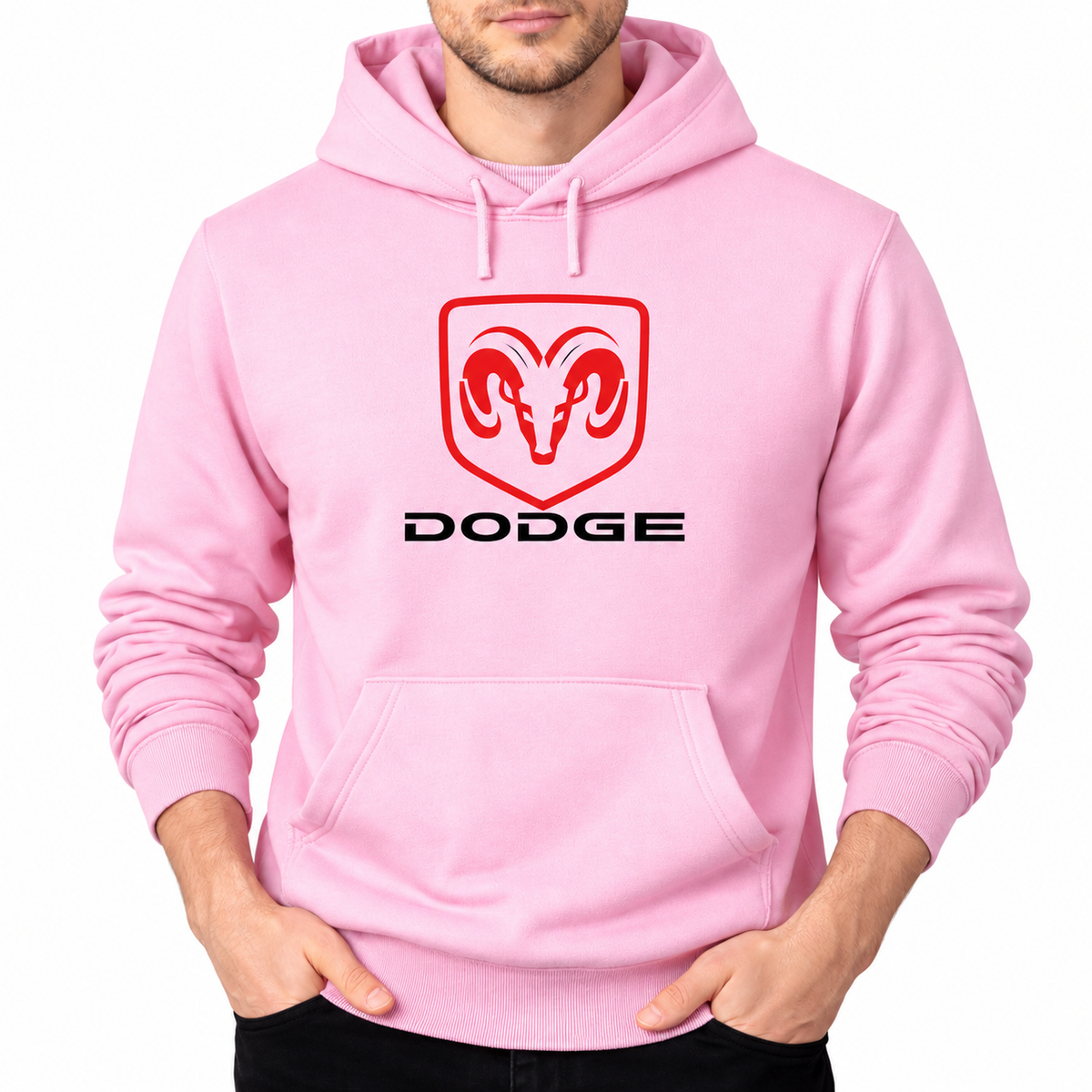 Dodge Light Pink pullover hoodie front main