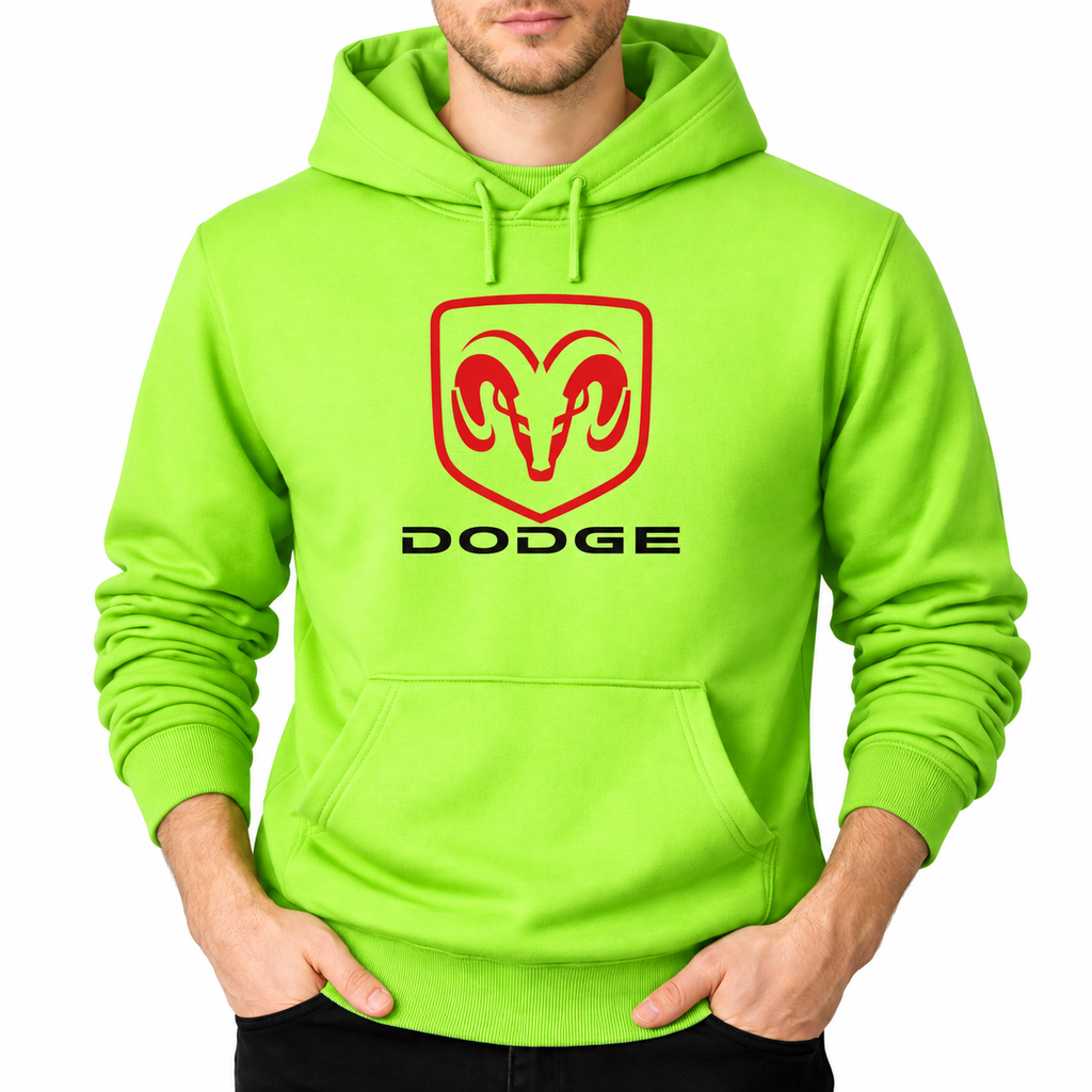 Dodge Lime Green pullover hoodie front main