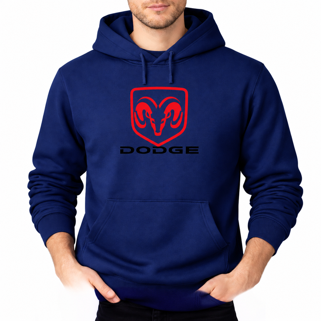 Dodge Navy pullover hoodie front main