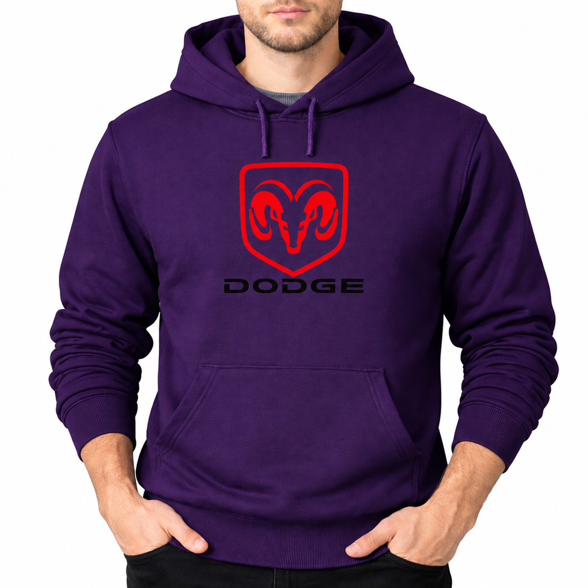 Dodge Purple pullover hoodie front main