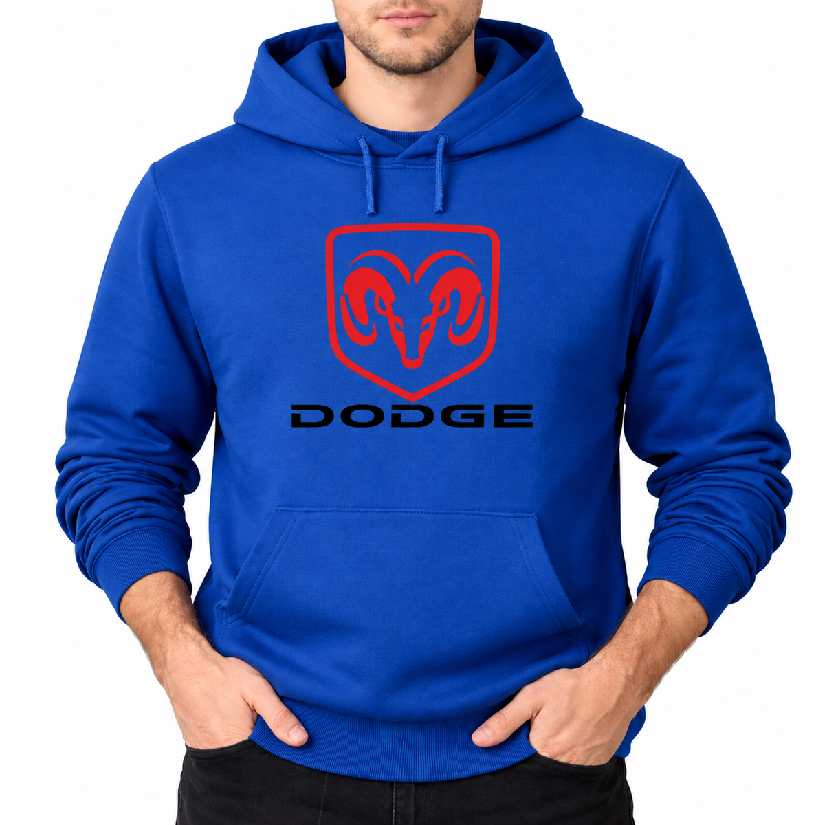 Dodge Royal Blue pullover hoodie front main