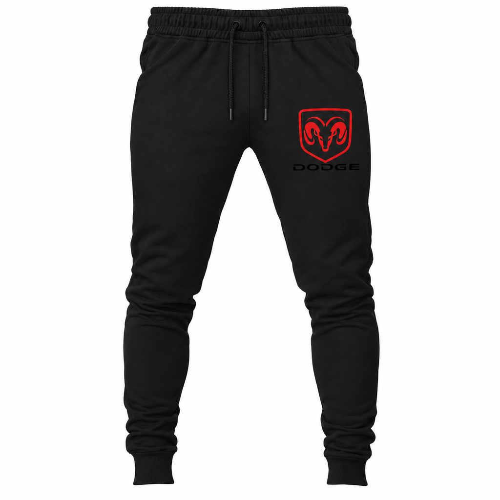 Dodge joggers Black front left thigh heat transfer