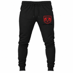 Dodge joggers Black front left thigh heat transfer