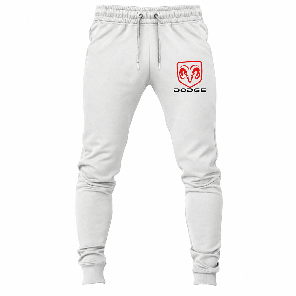 Dodge joggers White front left thigh heat transfer