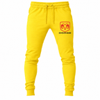 Dodge joggers Yellow front left thigh heat transfer