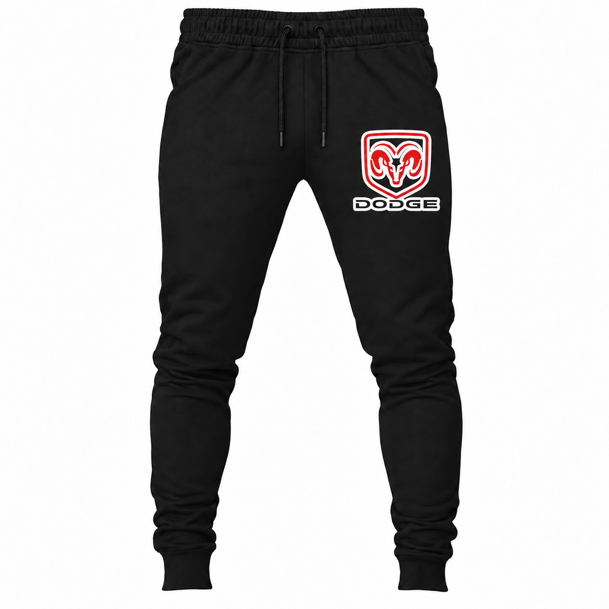 Dodge Black joggers front original red white black artwork