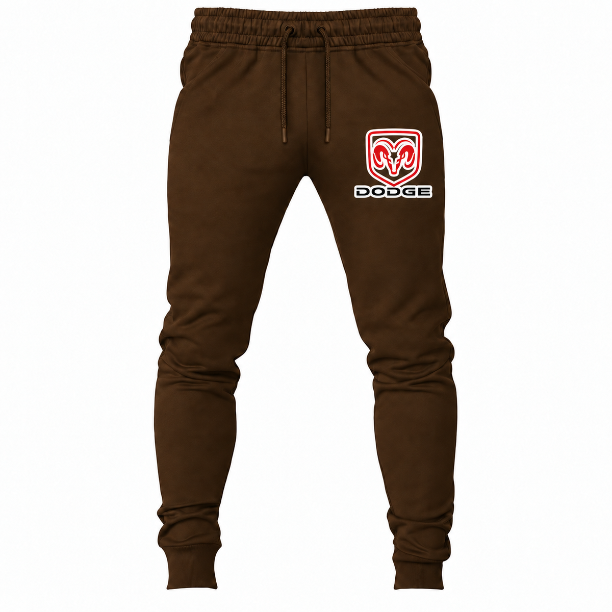 Dodge Brown joggers front original artwork