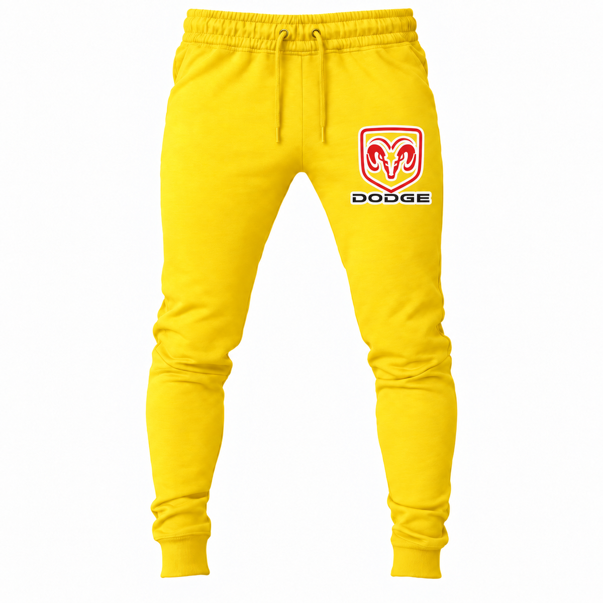 Dodge Yellow joggers front original artwork