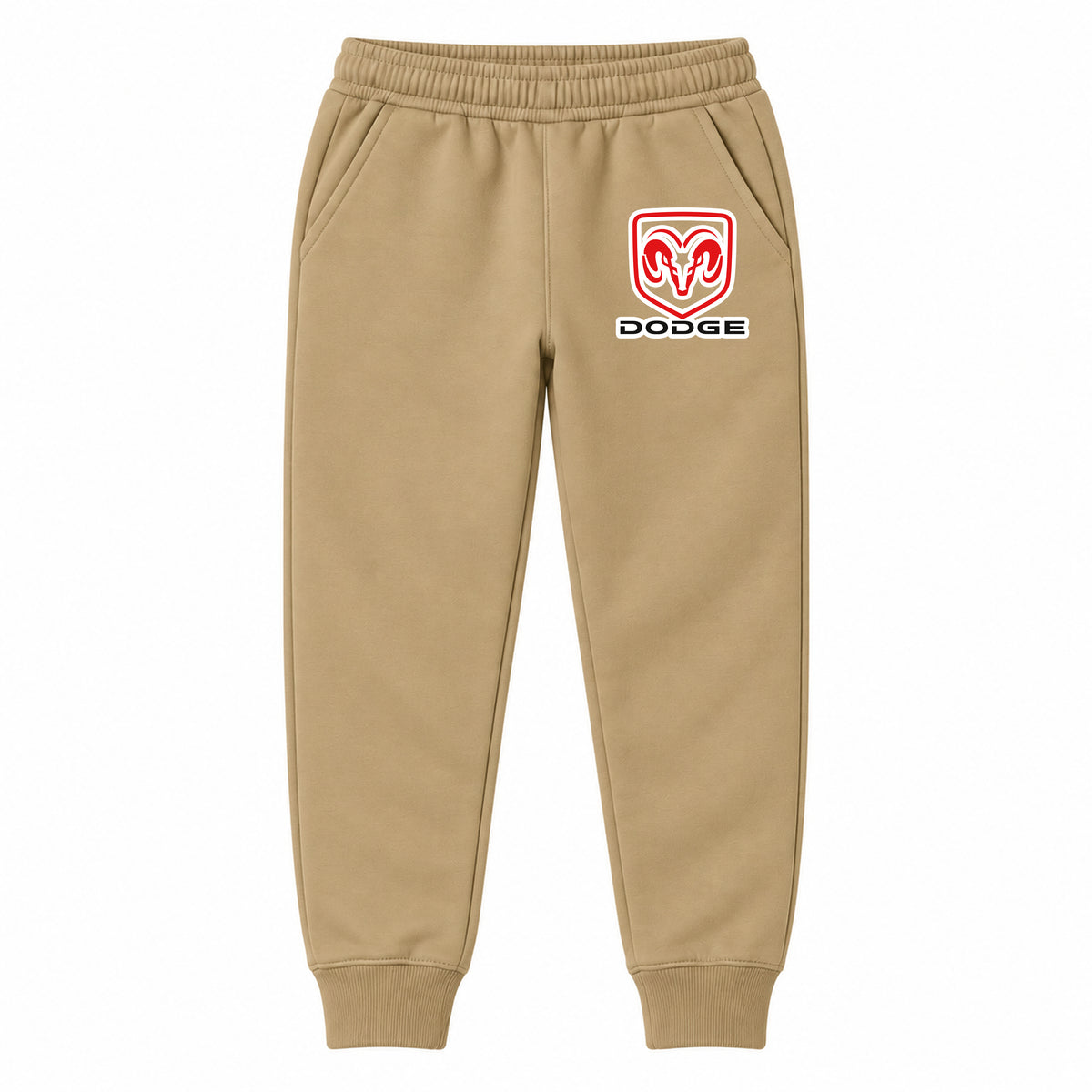 Dodge youth jogger sweatpants in Khaki, Youth Large ages 10–12