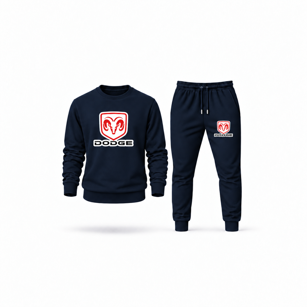 Men's Dodge Sweatshirt Joggers Set | Color: Navy | Main
