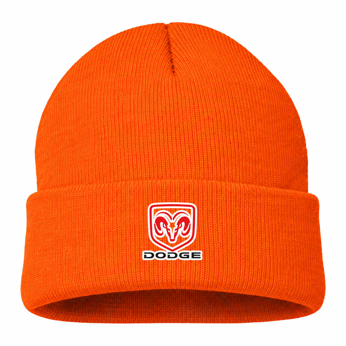 Men's Dodge Beanie Hat — Orange — clean front main