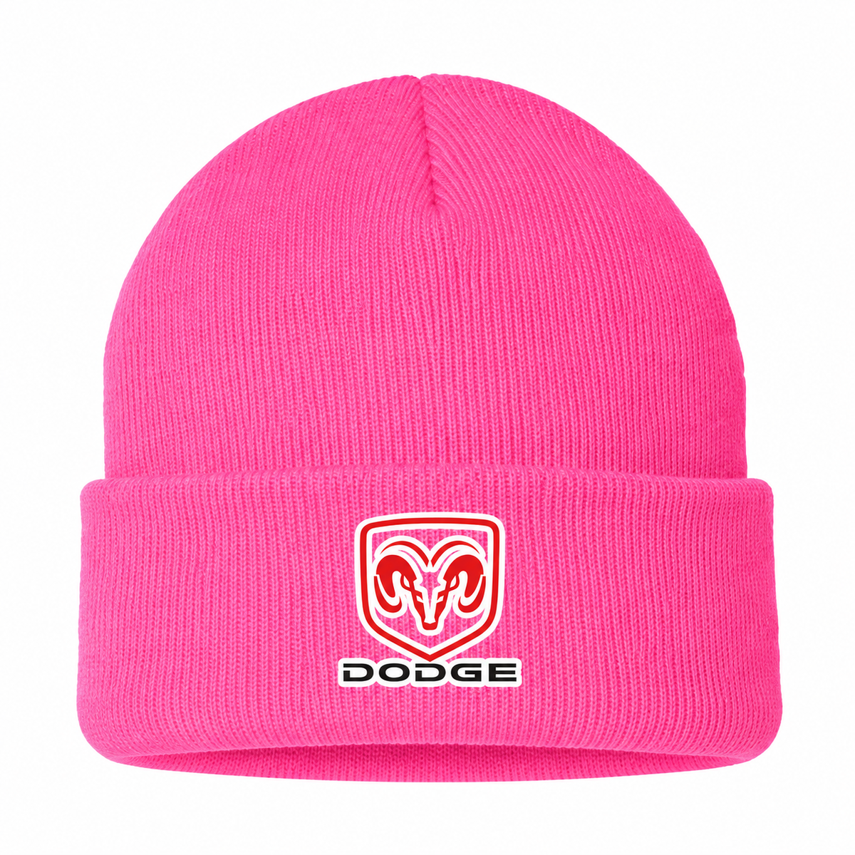 Men's Dodge Beanie Hat — Pink — clean front main