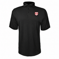 Dodge polyester polo — Black — source logo on left chest