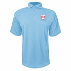 Dodge polyester polo — Carolina Blue — source logo on left chest
