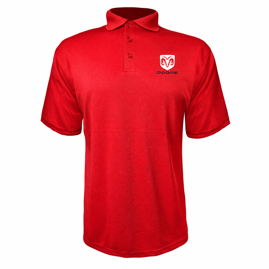 Dodge polyester polo — Red — source logo on left chest
