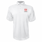 Dodge polyester polo — White — source logo on left chest