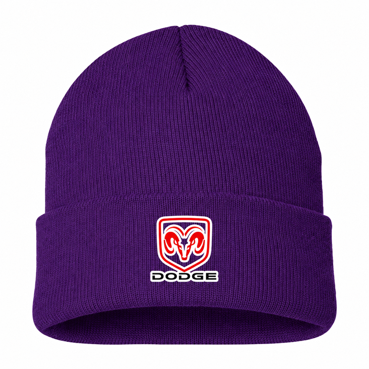 Men's Dodge Beanie Hat — Purple — clean front main