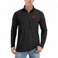 Dodge quarter-zip Black front left-chest heat transfer